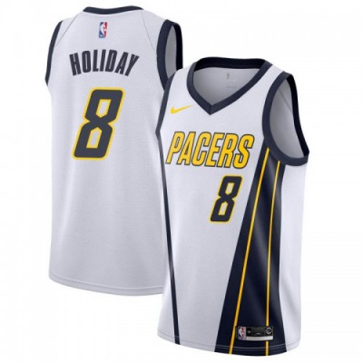 Nike Indiana Pacers #8 Justin Holiday White Youth NBA Swingman Earned Edition Jersey